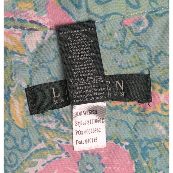 Lauren Ralph Lauren Pastel Paisley Blouse Sz S NWT Cotton Collared Easter Preppy - Picture 5 of 10